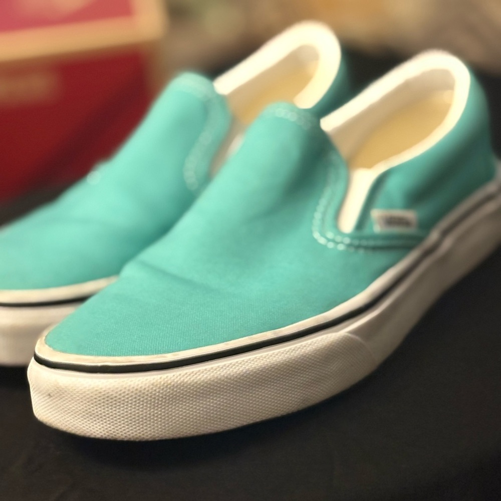 Vans Turquoise Slip-On Shoes